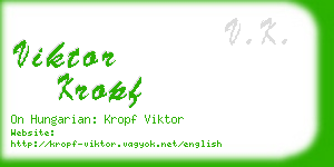 viktor kropf business card